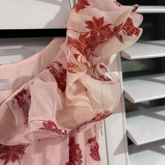 Chelsea28 Floral Print Ruffle Midi Dress sz XS - Picture 3 of 8